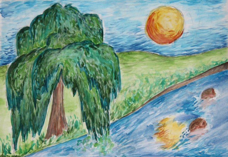 Красота воды рисунок