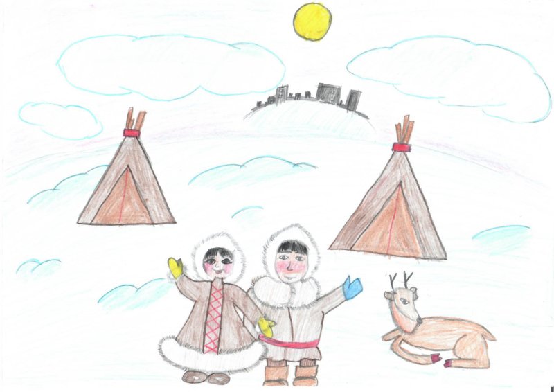 Ненцы рисунок детский