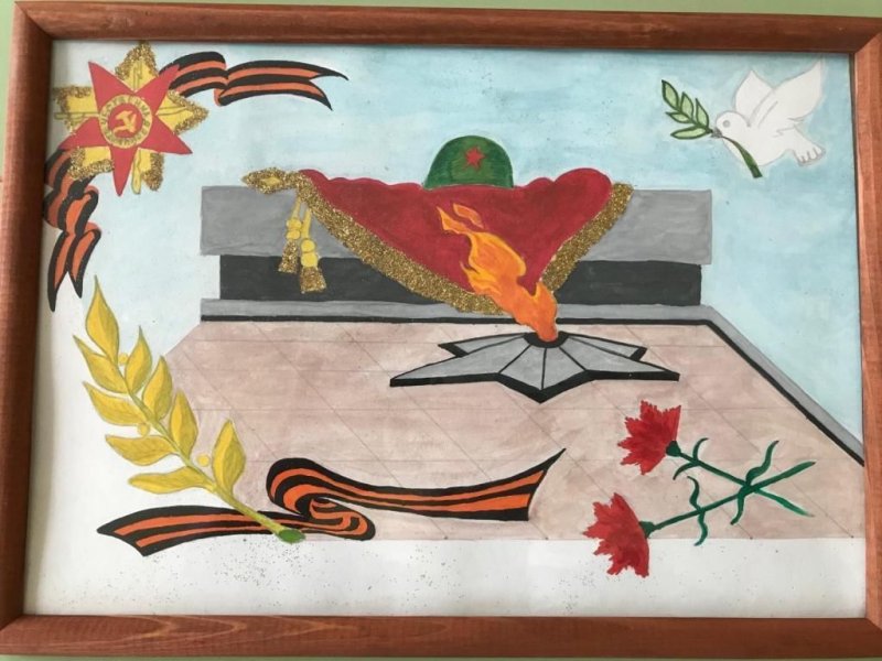 Детские рисунки к 9 мая