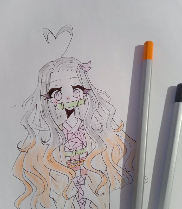 Незуко арт для срисовки