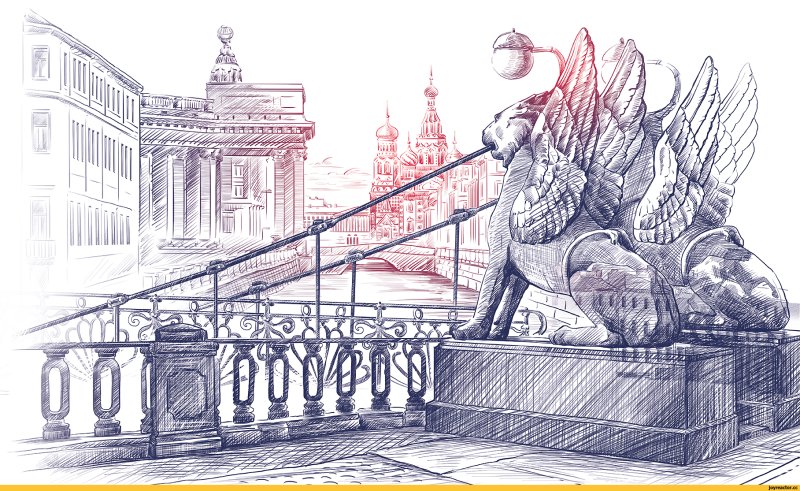 Банковский мостик в Санкт-Петербурге