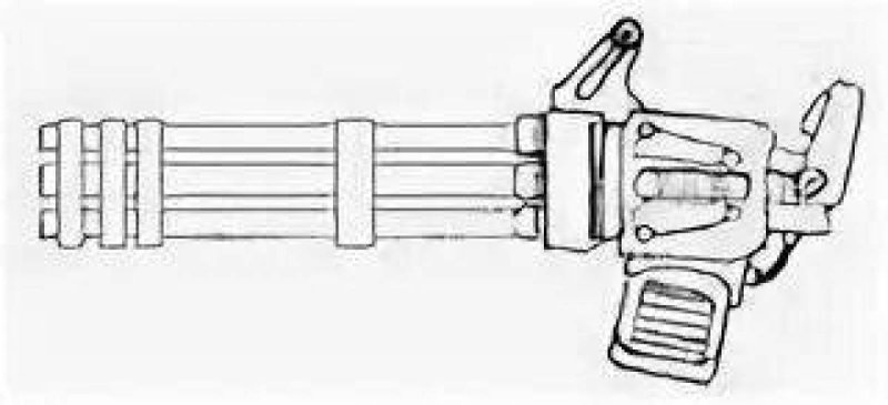 Пулемет Миниган чертеж