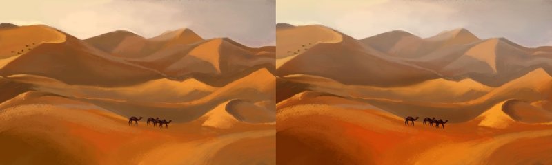 Рисунок пустыни
