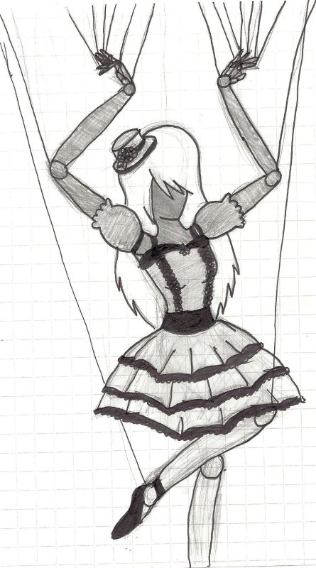 Кукла марионетка девушка