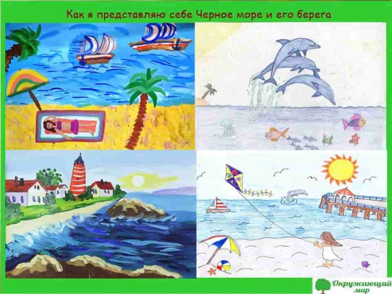 Море рисунок для детей
