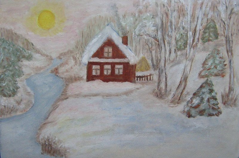 Зима рисунок