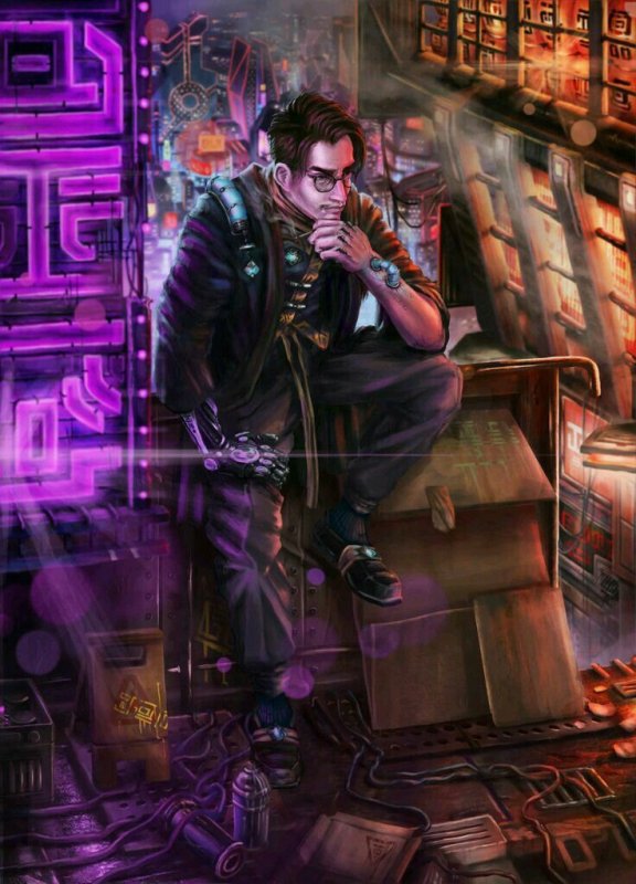 Cyberpunk 2077 парень арт