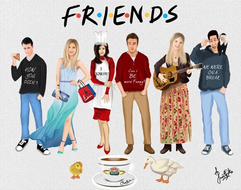 Сериал друзья рисунки