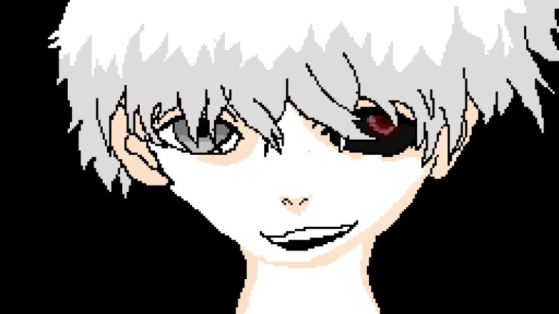 Канеки Кен в пикселях