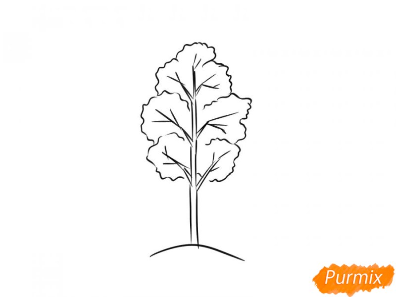 дерево рисунок для детей карандашом