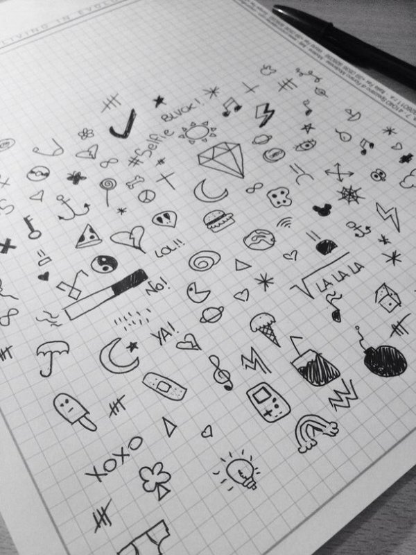 маленькие рисуночки ручкой