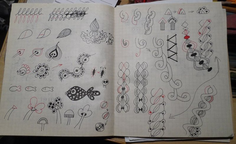 Закорючки на полях тетради