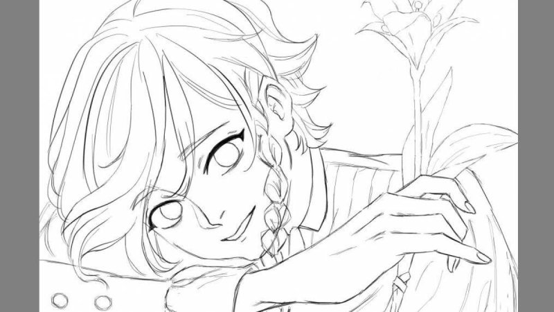 Раскраска аниме Венти