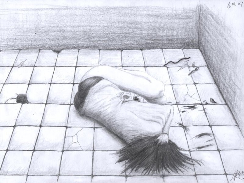 Рисунки для срисовки грустные