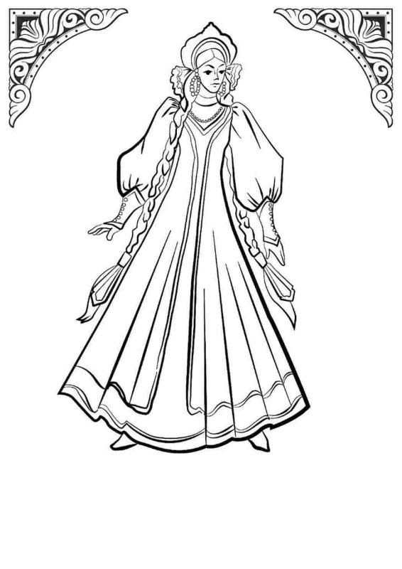 Раскраска "царевны"