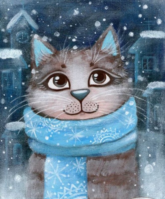 Кошки зимой