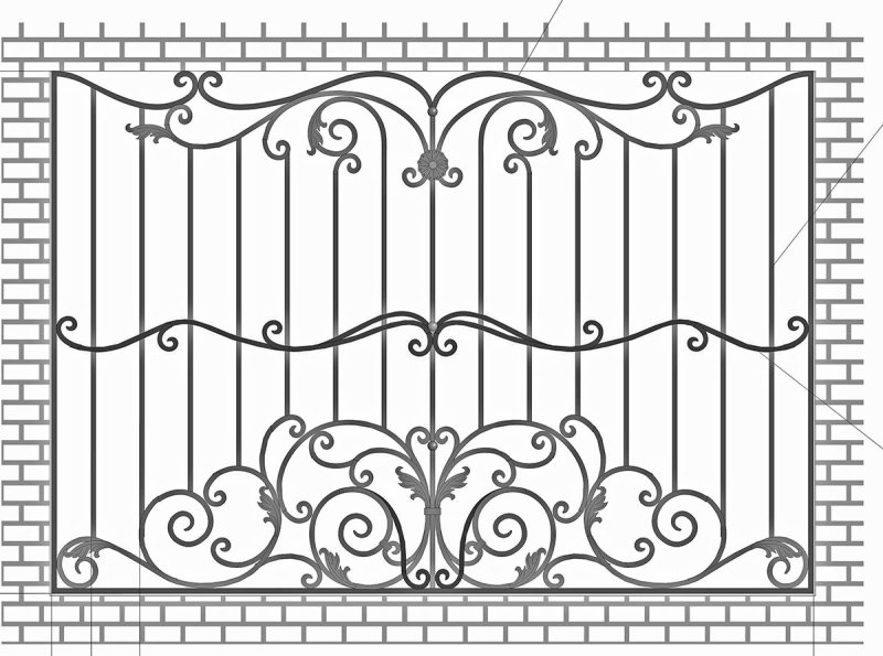 ажурные кованые решетки