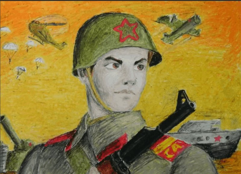 Рисунок на тему Военная тематика