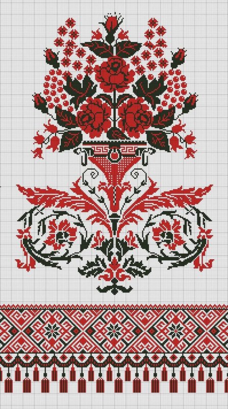 Кубанская вышивка крестом рушники