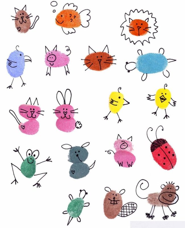 Рисование отпечатками пальцев