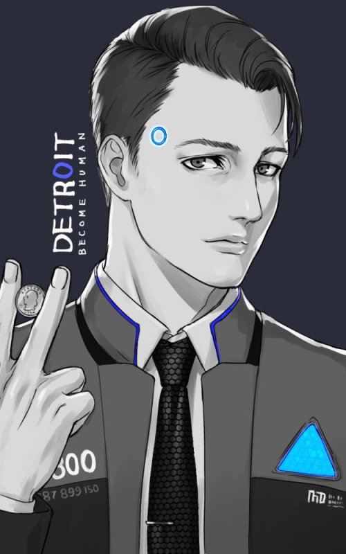 Коннор Детройт арты