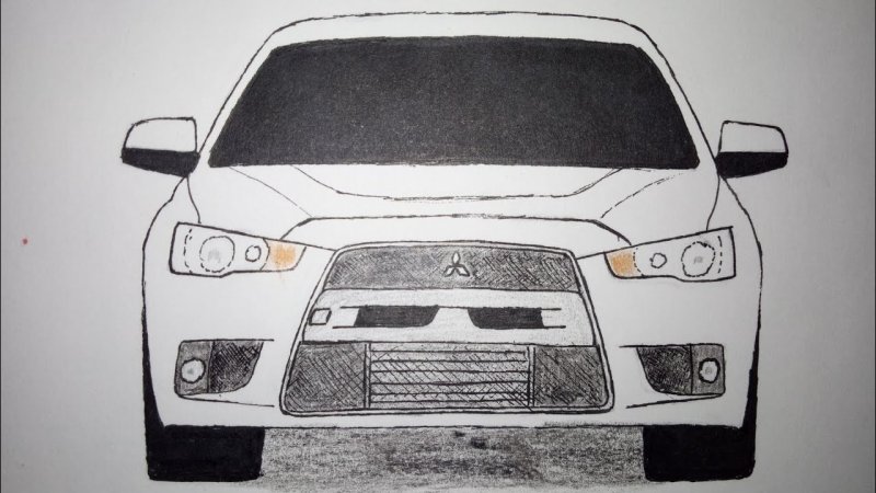 Mitsubishi Lancer Evolution x карандаш