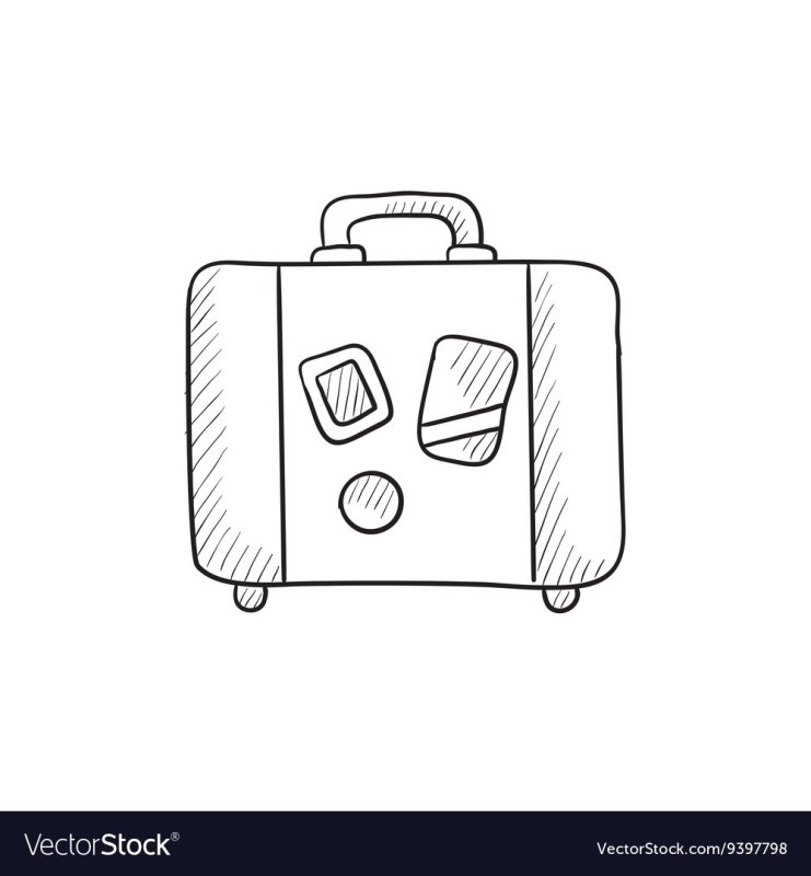 Чемодан раскраска для малышей