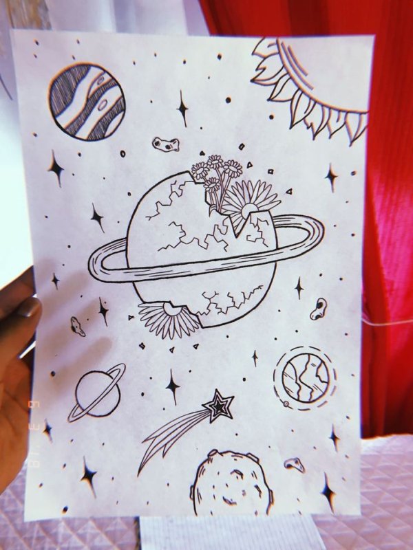 Космос карандашом