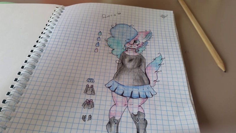 Рисунки в блокноте в клетку