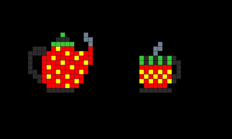рисунок по клеточкам в тетради для начинающих маленькие еда