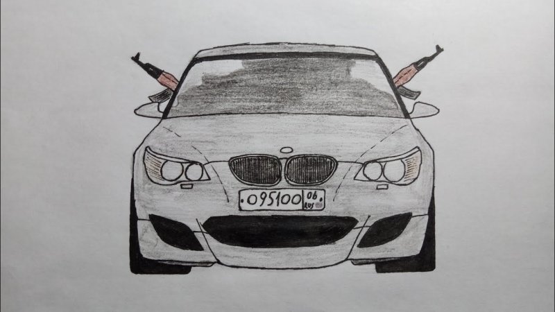 BMW m5 e60 рисунок