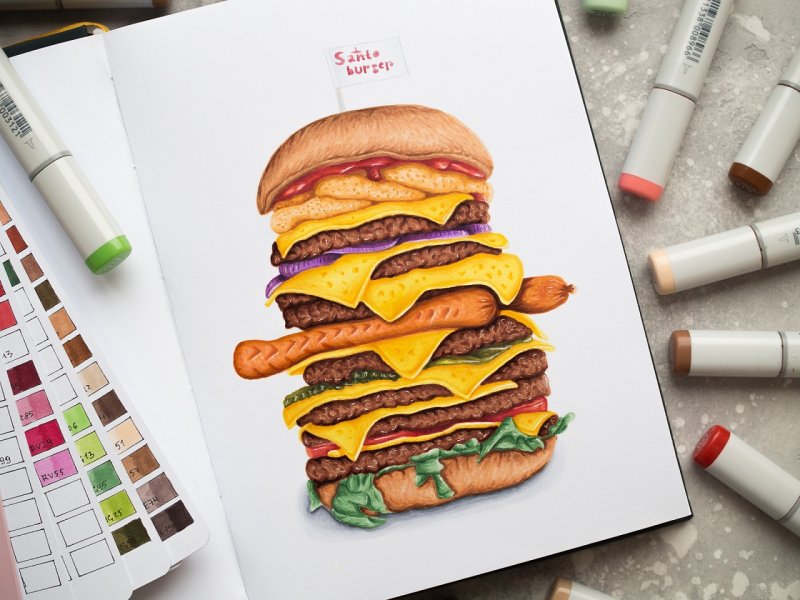 Рисунки маркерами для начинающих