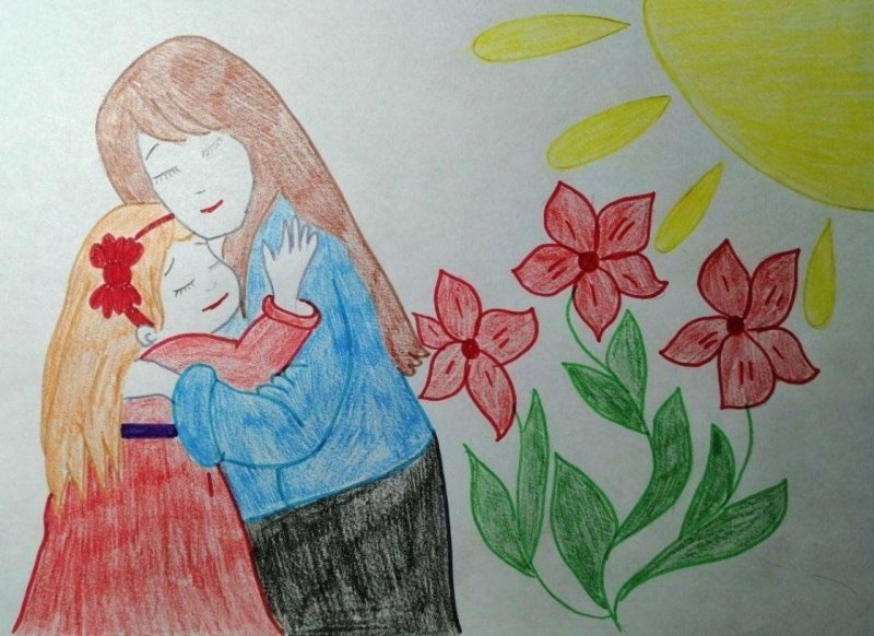 Рисунок на тему мама