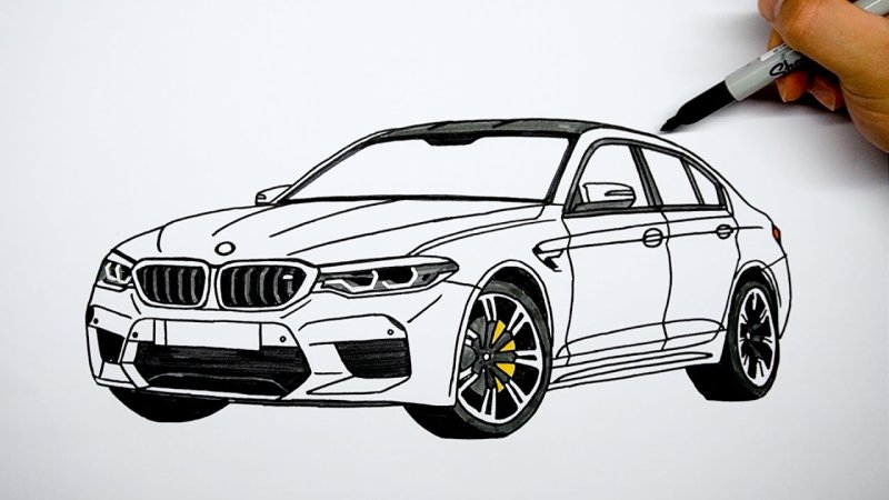 BMW m5 f90 рисунок
