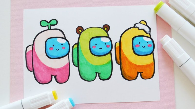 Рисунки амонг АС для срисовки