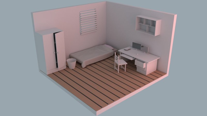 3d модель комнаты