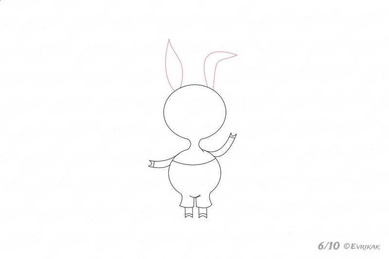 поэтапное рисование пятачка