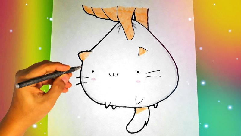 Котики для срисовки простые