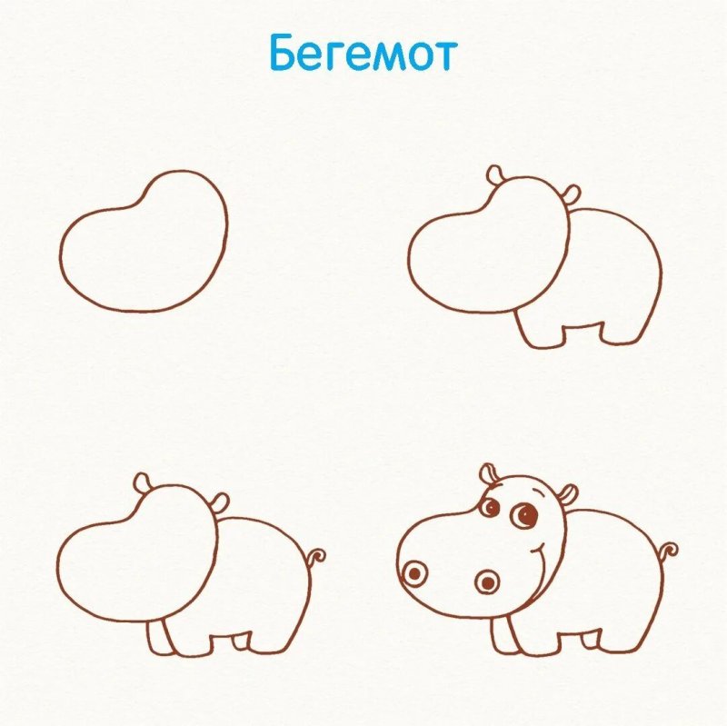 Рисунки пошагово для детей