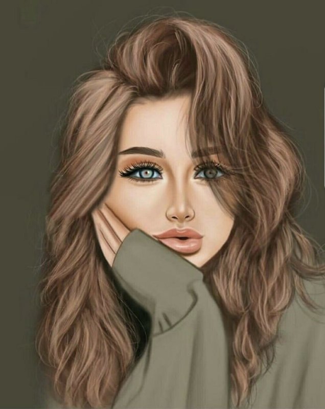 Красивая девушка рисунок