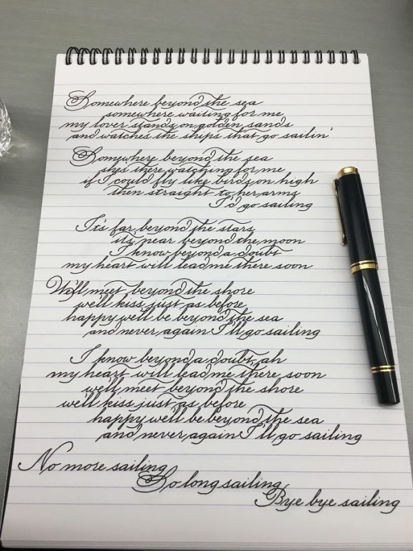 Почерк красивый современный