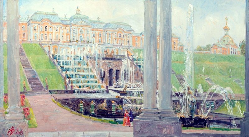 Александр Бенуа. Петергоф. Большой Каскад. 1901