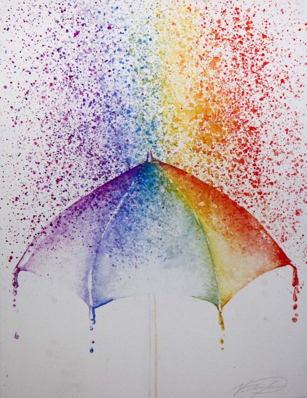 Рисование брызгами