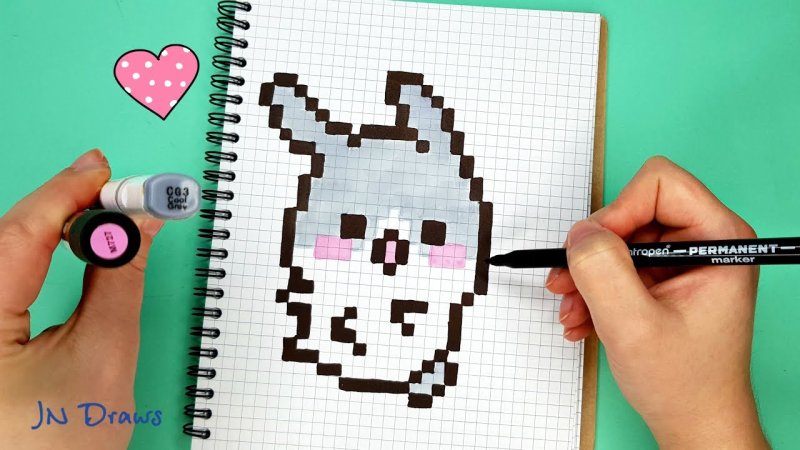 Рисунки по клеточкам легко