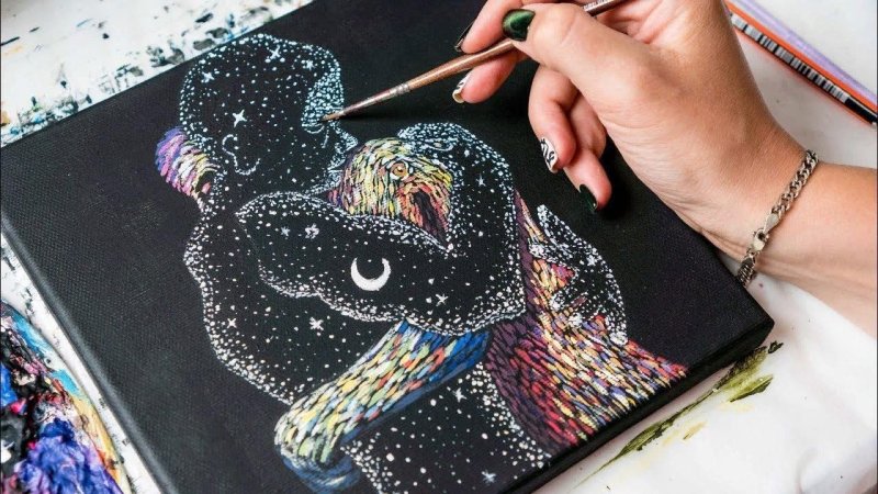Рисунки акрилом