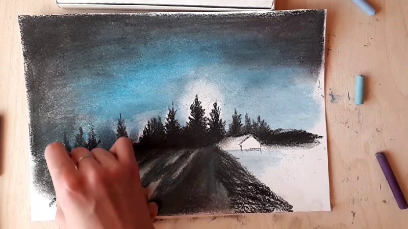 Пейзаж пастелью для начинающих
