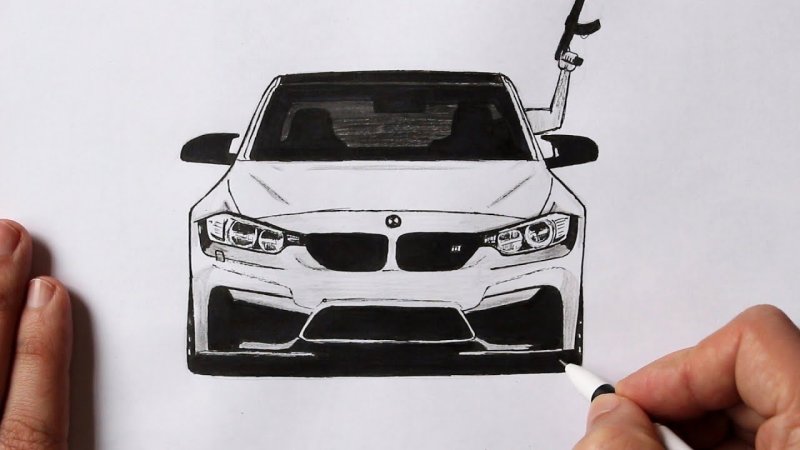 BMW m5 рисоваться