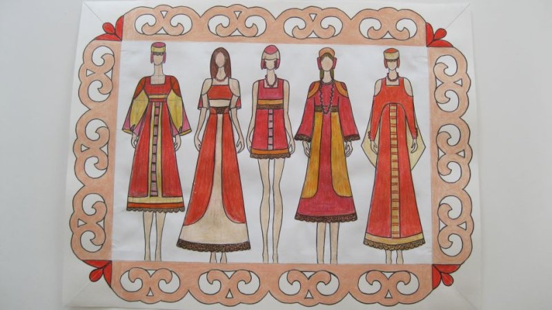 Стилизованные русские народные костюмы