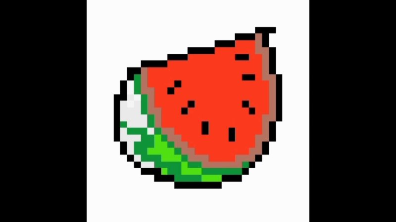 Рисунки по клеточкам Арбуз