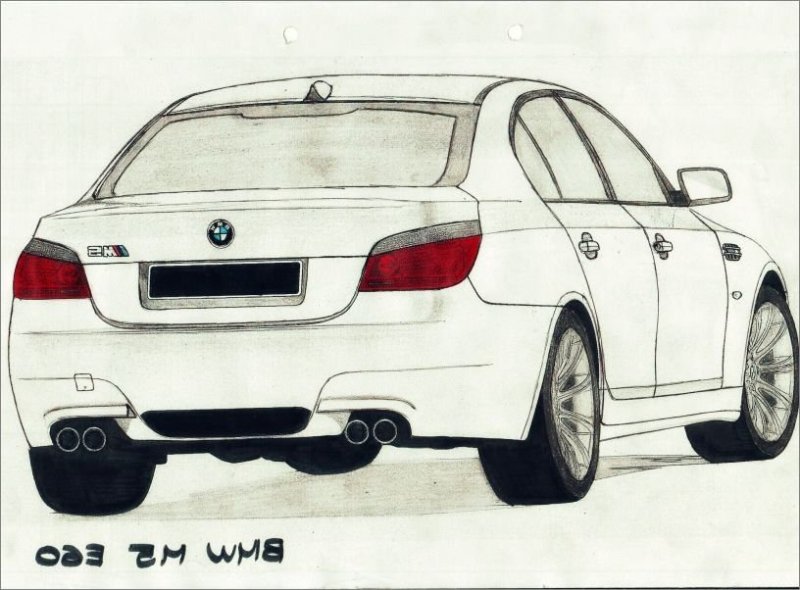 BMW m5 рисоваться